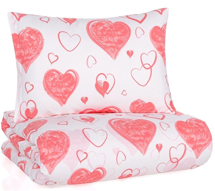 Bavlněné povlečení Pink Love 140x200/70x90 cm