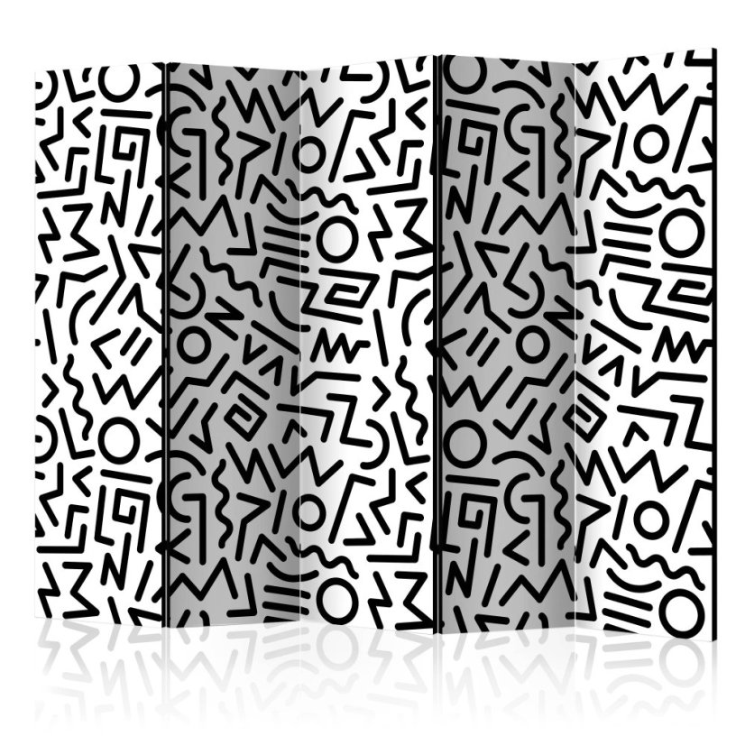 Artgeist Paraván - Black and White Maze [Room Dividers]
