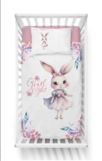 Bambusové povlečení do postýlky Zaječice 100/135, 40/60 cm