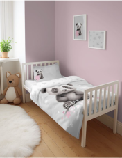 Povlečení do postýlky Baby Panda šedá 100x135/40x60 cm