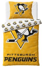 NHL Hokejové obliečky Pittsburgh Penguins Shields 140x200/70x90 cm