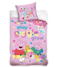 Detské obliečky Prasiatko Pepina Čas na Hranie 140x200/70x90 cm