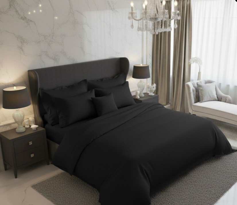 Saténové obliečky LUXURY COLLECTION čierne