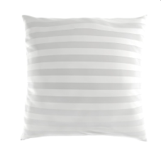 Obliečka na vankúš Atlas grádl 22mm prúžok biely so zipsom
