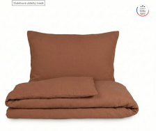 Mušelínové obliečky hnedé