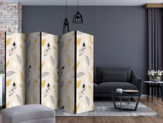 Artgeist Paraván - Golden Feathers [Room Dividers]