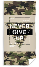 Dětská osuška Army Never Give Up 70x140 cm