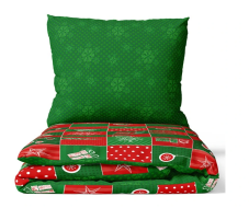 Bavlněné povlečení Vánoční Patchwork 140x200/70x90 cm