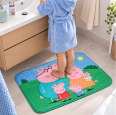 Dětská koupelnová předložka Prasátko Peppa Rodinka