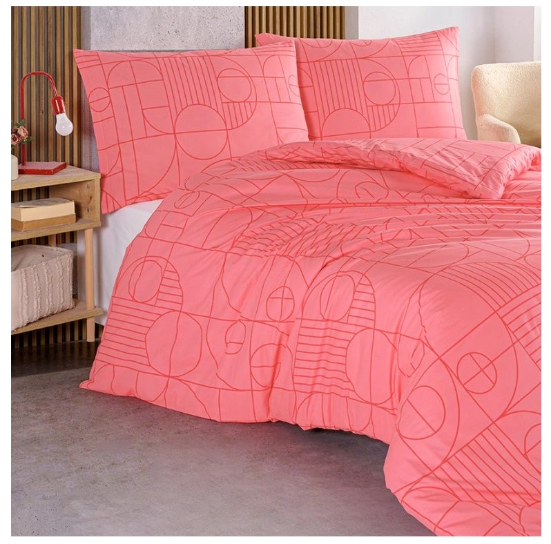 Bavlněné povlečení Geo Sunset Coral - Rozměr povlečení: 200x220/2x70x90 cm