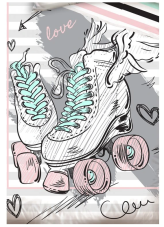 Bavlněné povlečení Kolečkové brusle Roller Dance 140x200/70x90 cm