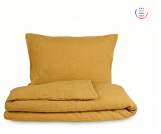 Mušelínové povlečení žluté