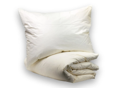 PÉŘOVÝ SET CLASSIC krémový 135x200/70x90 cm