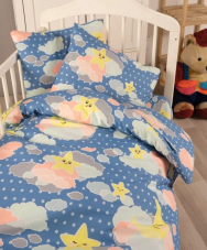 Bavlnené detské obliečky Obloha modrá 140x200/70x90 cm