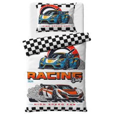 Bavlněné povlečení Auta Racing Drag 140x200/70x90 cm