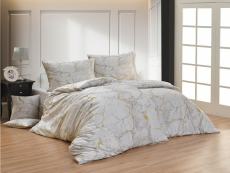 Posteľné obliečky Bavlnený satén Digitál Emerlis White