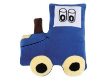 Tvarovaný polštářek modrý traktor