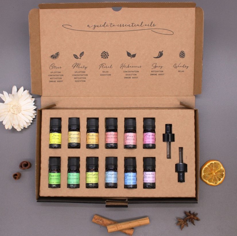 Aromaterapeutická Sada Esenciálních Olejů - Startovací Balíček