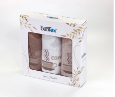 Darčeková sada froté uteráčikov 3 ks Ranná káva