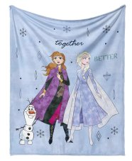 Dětská deka Ledové Království Anna Elsa a Olaf 130x160 cm
