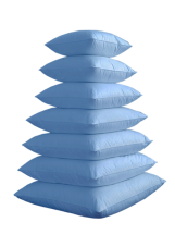 Vankúš perie 45x45, 500g modrá sypka