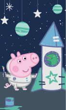 Detský uteráčik Prasiatko Pepina Tomík Astronaut 30x50 cm