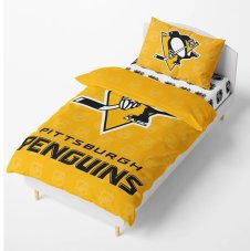 NHL Hokejové obliečky Pittsburgh Penguins Shields 140x200/70x90 cm