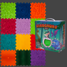 Masážní podložka Ortek Dinosauři Puzzle 12 prvků