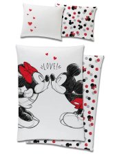 Dětské povlečení Minnie a Mickey Mouse Love 140x200/70x90 cm