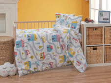 Bavlnené detské obliečky Mestečko 140x200/70x90 cm