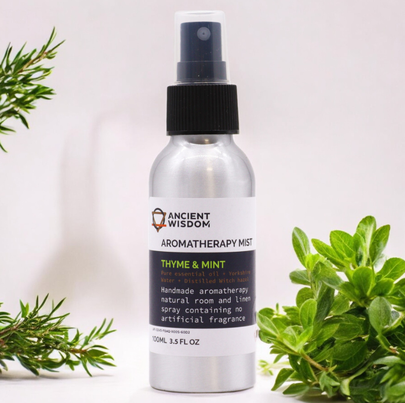 100ml Rozprašovač s Esenciálnymi Olejmi - Tymián & Mäta