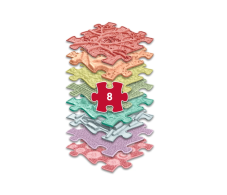 Set ortopedických podložiek - Dúha Pastel