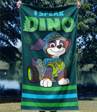 Dětská osuška Tlapková Patrola  Můj Kamarád Dino 70x140 cm