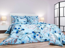 Povlečení krep Milaya modrá 140x200/70x90 cm