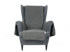 Potah na křeslo z merino vlny tmavě šedý