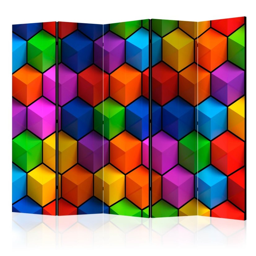 Artgeist Paraván - Colorful Geometric Boxes [Room Dividers]