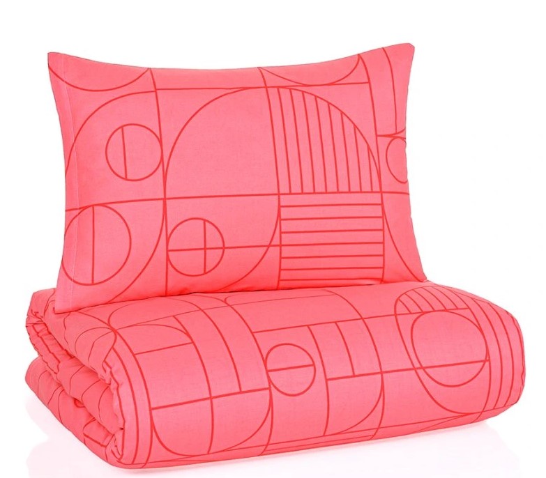 Bavlněné povlečení Geo Sunset Coral - Rozměr povlečení: 200x220/2x70x90 cm