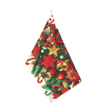 Kuchyňská utěrka 50x60cm s vánočním motivem ozdoby