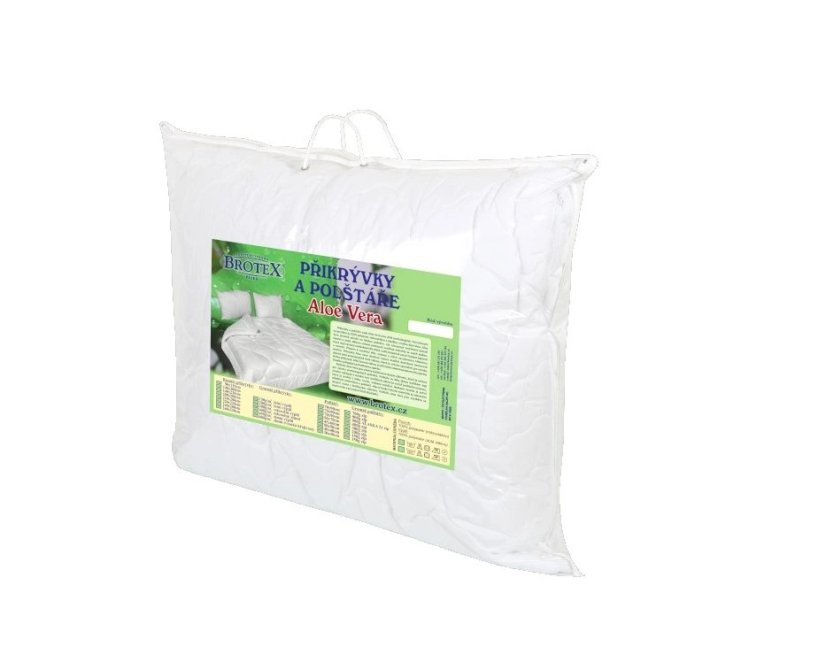 Brotex Polštář Alaska Aloe Vera 70x90cm 900g 2x zip kuličky UNICO