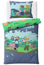 Dětské povlečení Minecraft Vzhůru do Boje 140x200/70x90 cm