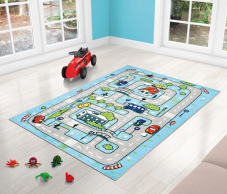 Detský koberček 100x150 cm autíčková dráha