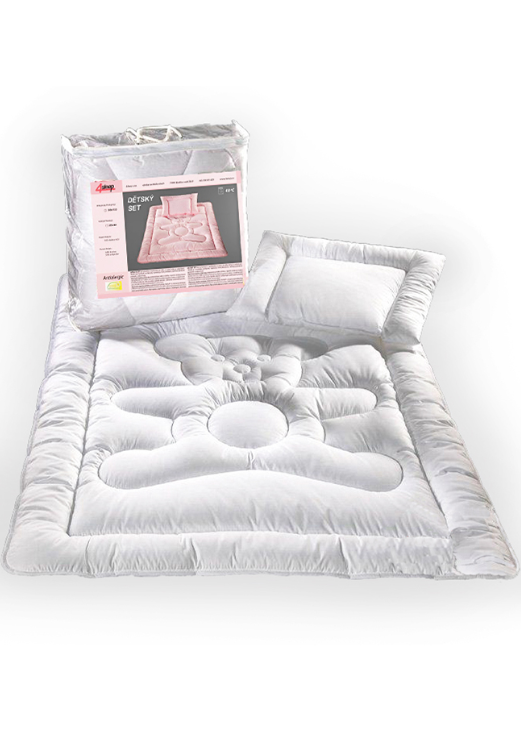 Antialergická Detská sada 100 x135 cm 400g + 40x60 cm,220g biela - v taške