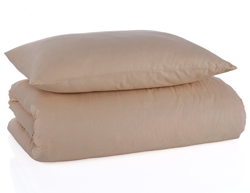 Bavlněné povlečení Color Světle Hnědé 140x200/70x90 cm