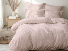 Bavlnené obliečky Srdiečka pink 140x200/70x90 cm