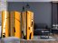 Artgeist Paraván - Birches on the orange background [Room Dividers]