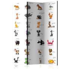 Paraván - Learning by playing (animals) [Room Dividers]