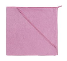 Detská froté osuška s kapucňou 80x80cm 330g rúžová