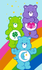 Detský uteráčik Medvedíci Care Bears 30x50 cm