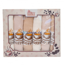 Coffee dárkový set - vaflové utěrky 6ks