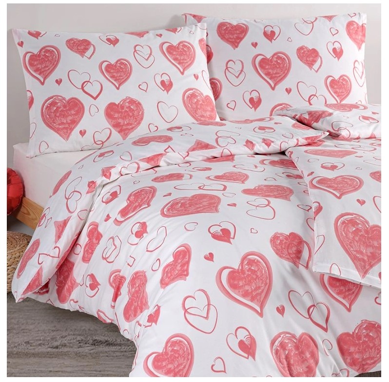 Bavlněné povlečení Pink Love 140x200/70x90 cm